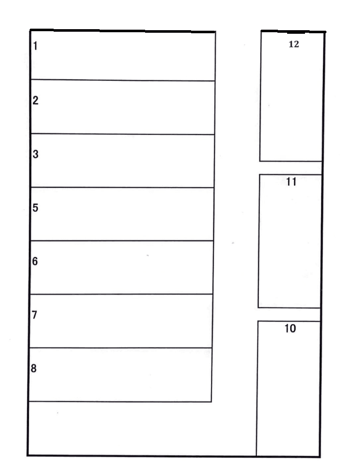 山田甚目寺松山182番駐車場の駐車配置図