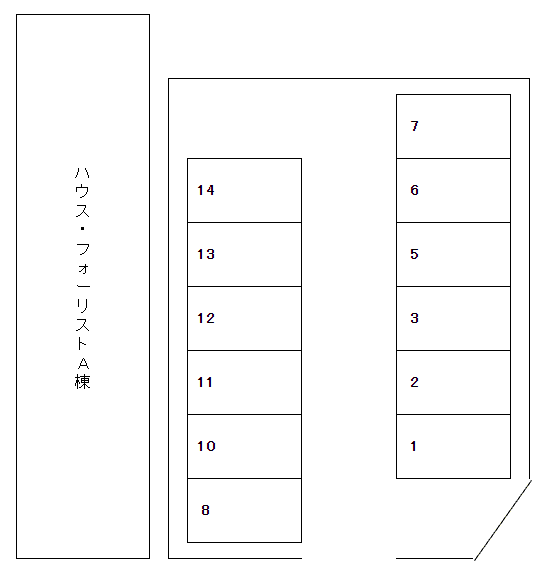 戸手本町第一駐車場の駐車配置図