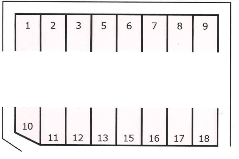 サンハイムひおか 月極駐車場の駐車配置図