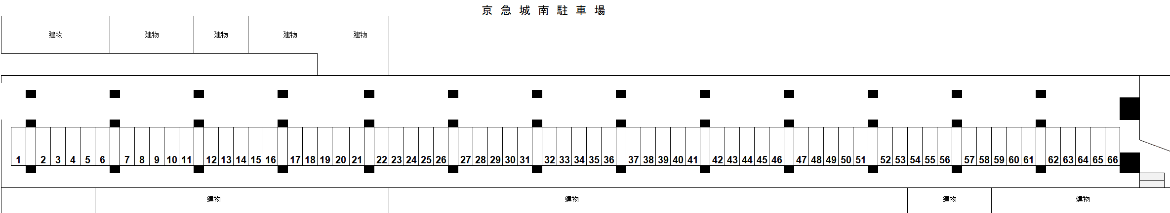 京急城南の駐車配置図