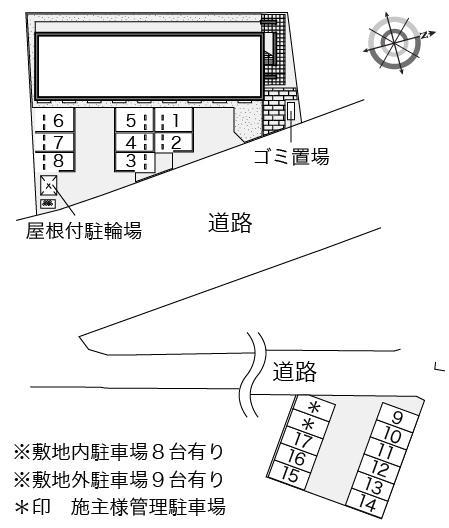 ユーカリ旭町(42630) 敷地外駐車場の駐車配置図