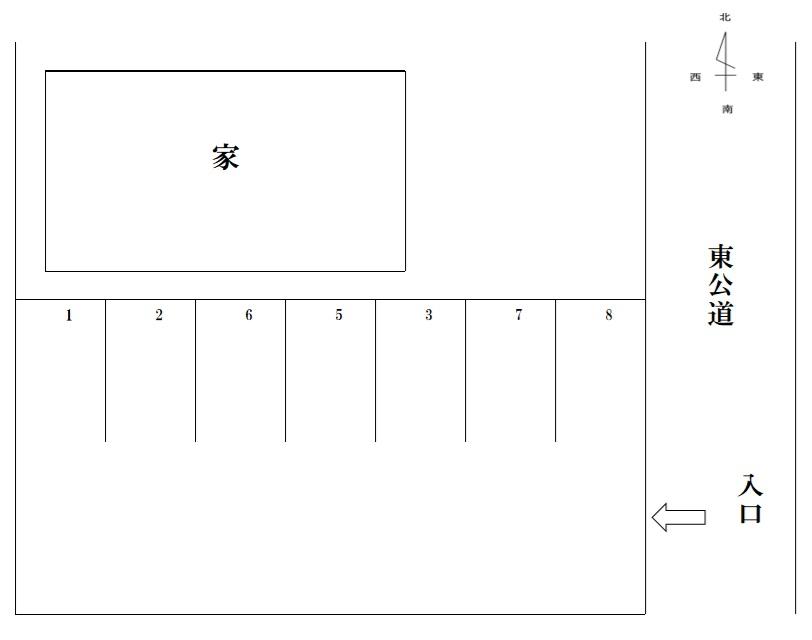 佐鳴台2丁目107-7駐車場の駐車配置図