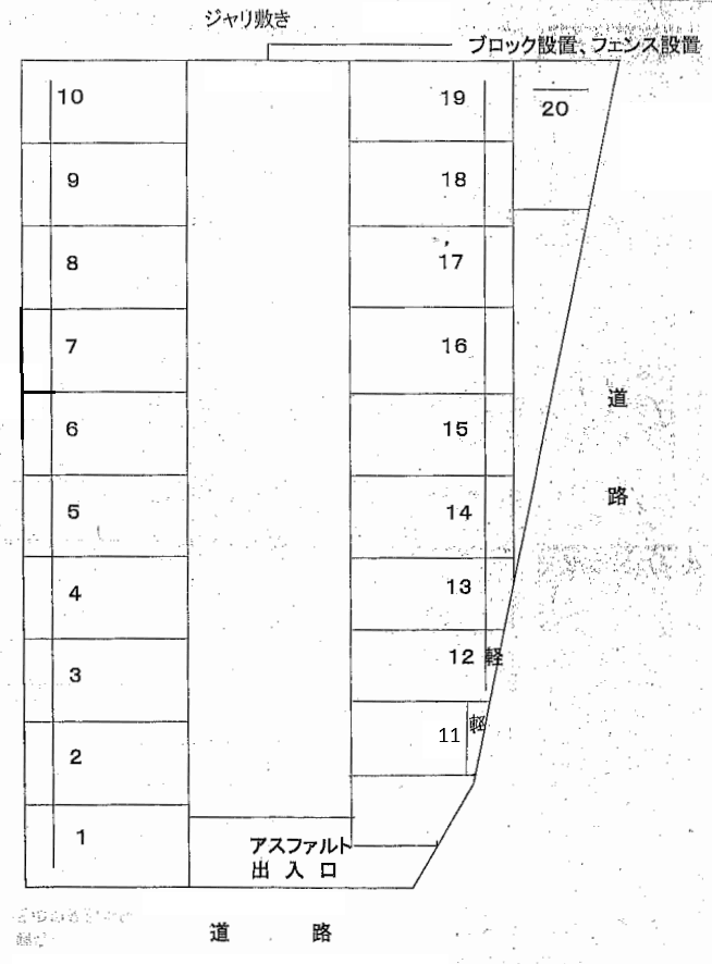 榎本(八ヶ崎)駐車場の駐車配置図