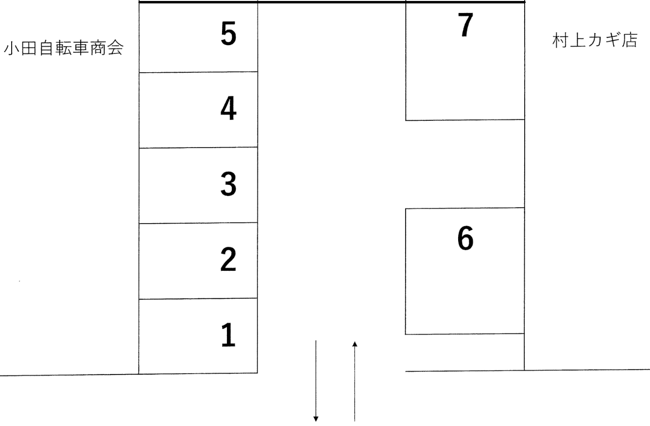 二島6丁目柴田駐車場の駐車配置図