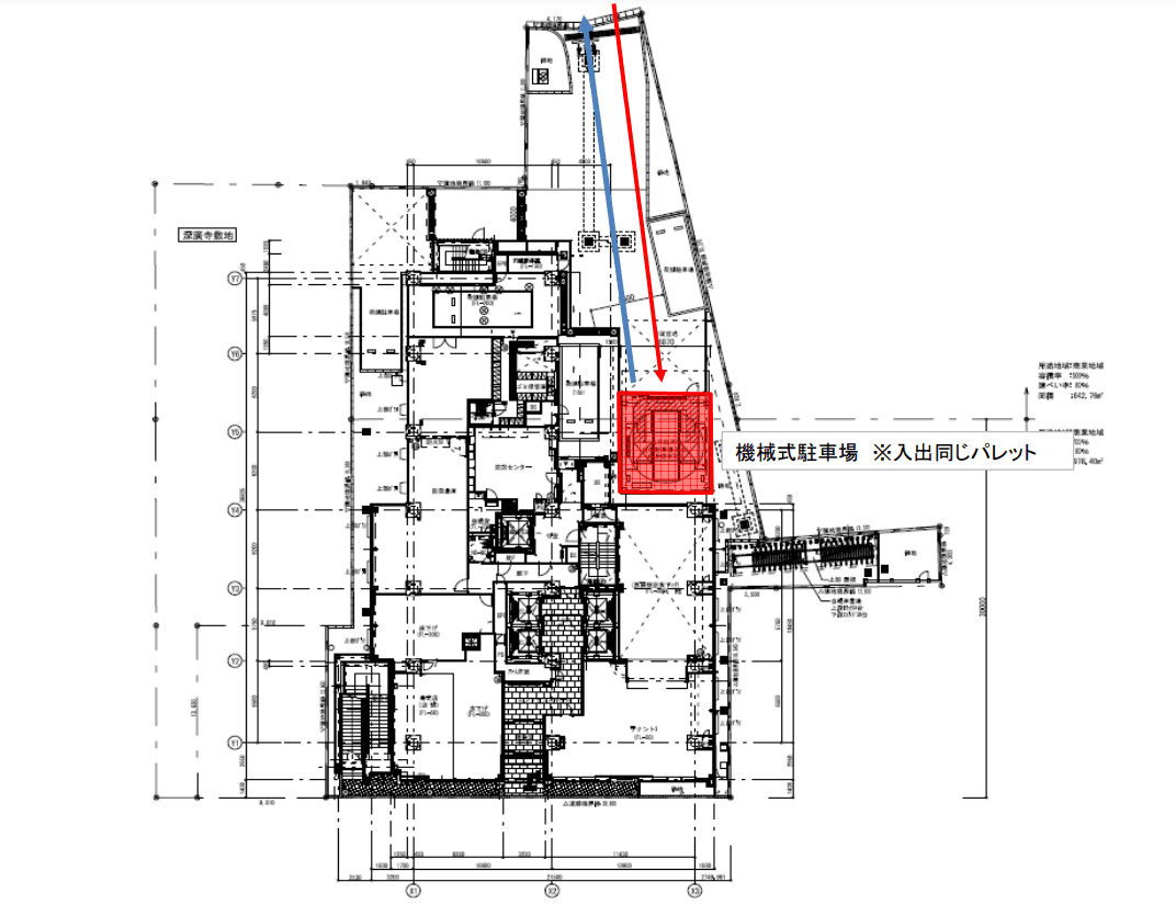 レム六本木駐車場の駐車配置図
