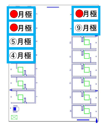川西通第1の駐車配置図