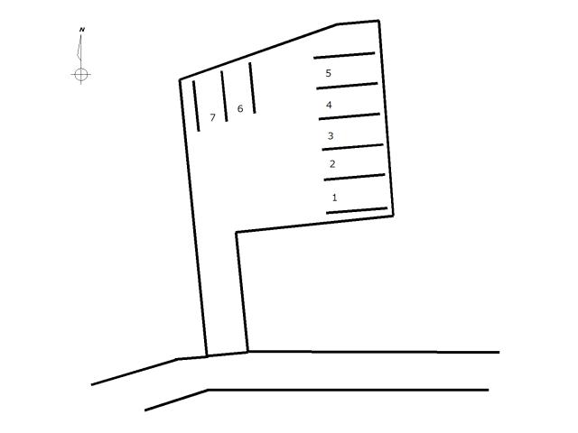 青木島1丁目月極駐車場の駐車配置図