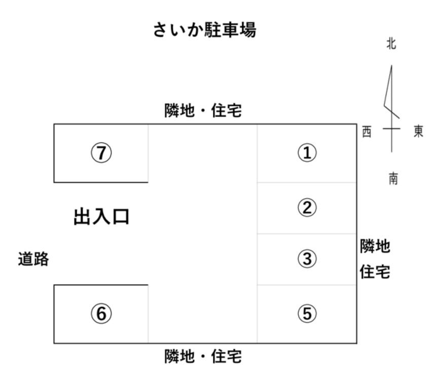さいか駐車場の駐車配置図