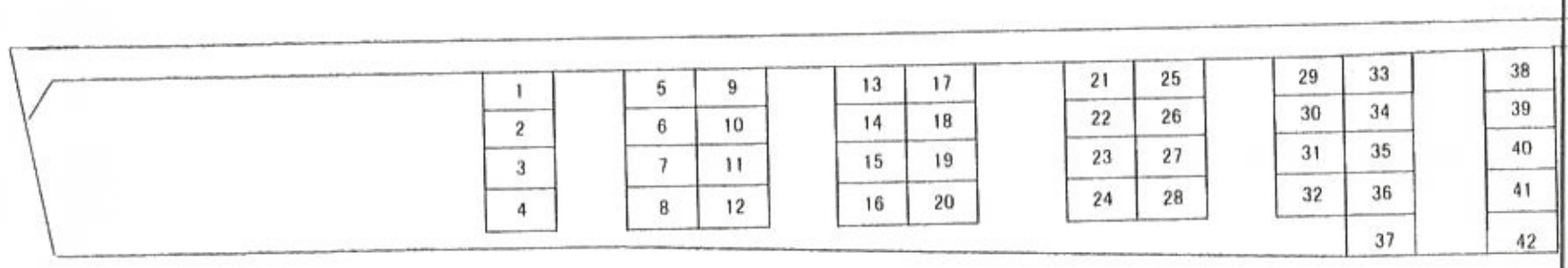 島ノ上駐車場の駐車配置図