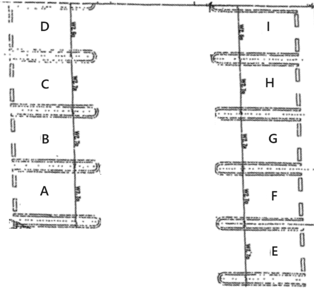 東梅坪町9丁目4-1月極駐車場の駐車配置図