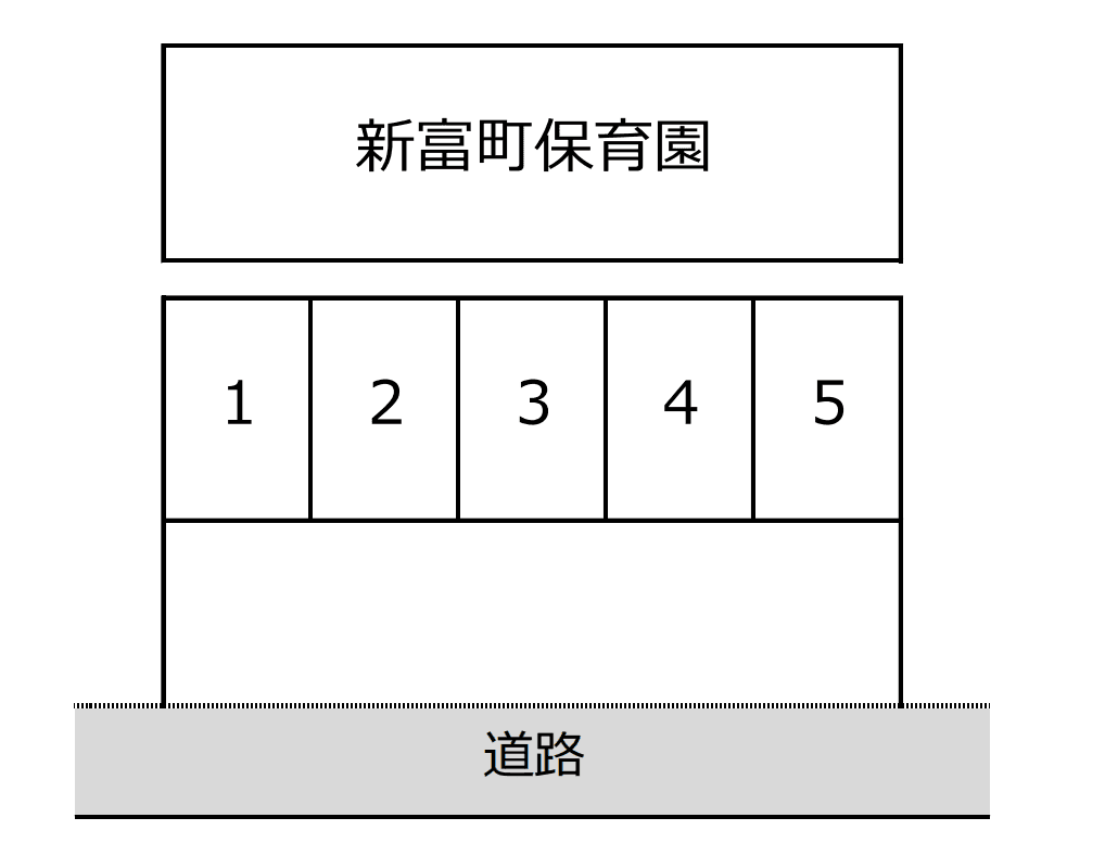 新富町駐車場の駐車配置図