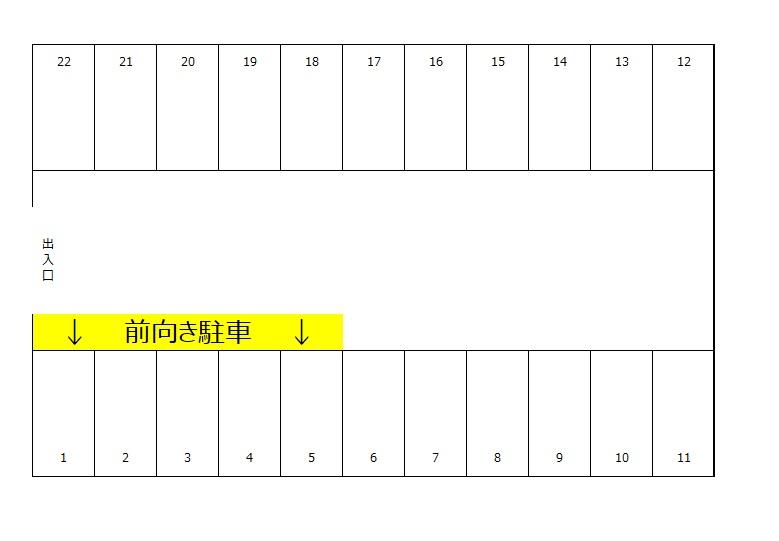 長谷パーキングの駐車配置図