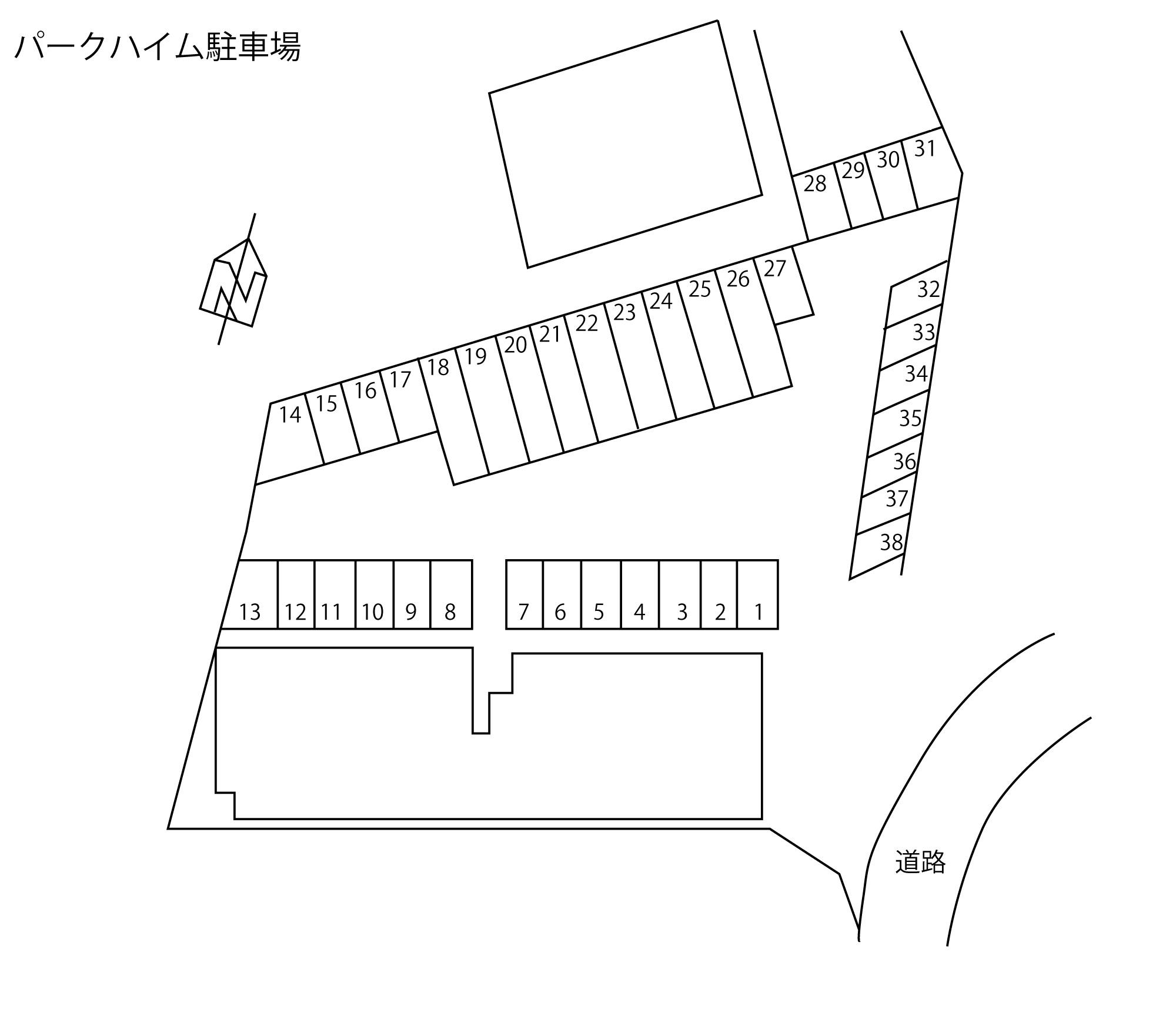 パークハイムの駐車配置図