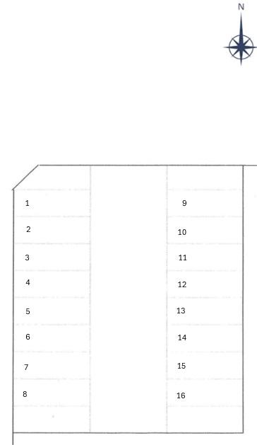玉澤駐車場の駐車配置図