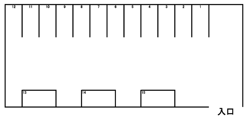 高雄1丁目駐車場の駐車配置図