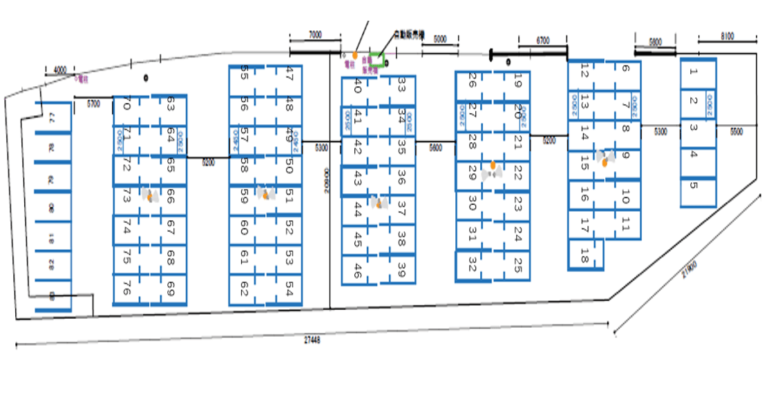 宇都宮星が丘第1駐車場の駐車配置図