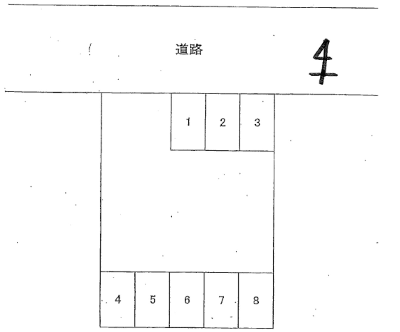 長坂第1駐車場の駐車配置図