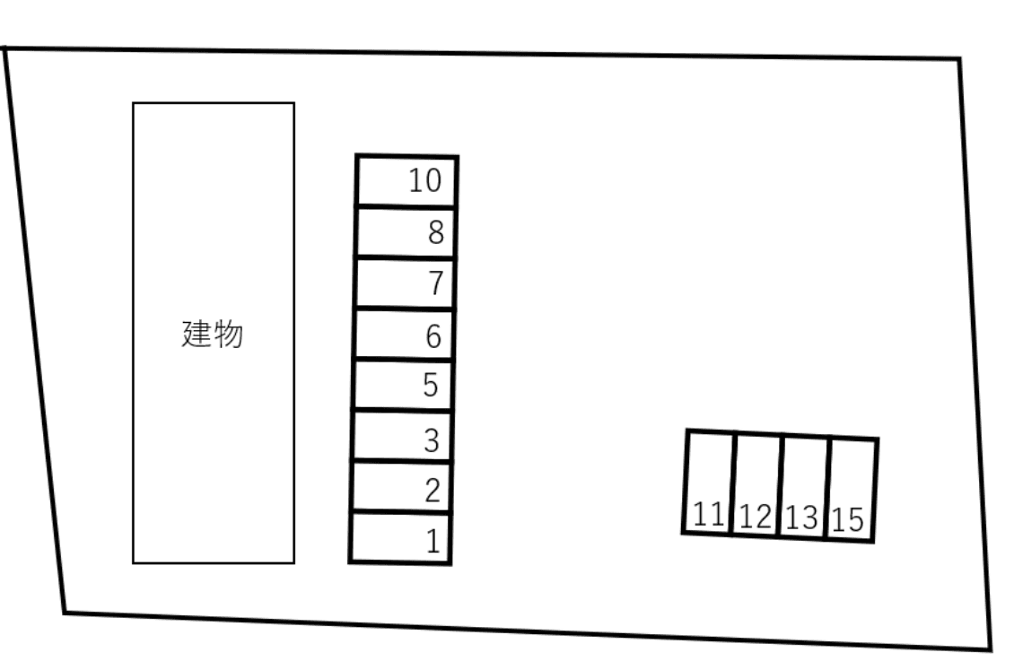 クレアトゥール別駐車場の駐車配置図