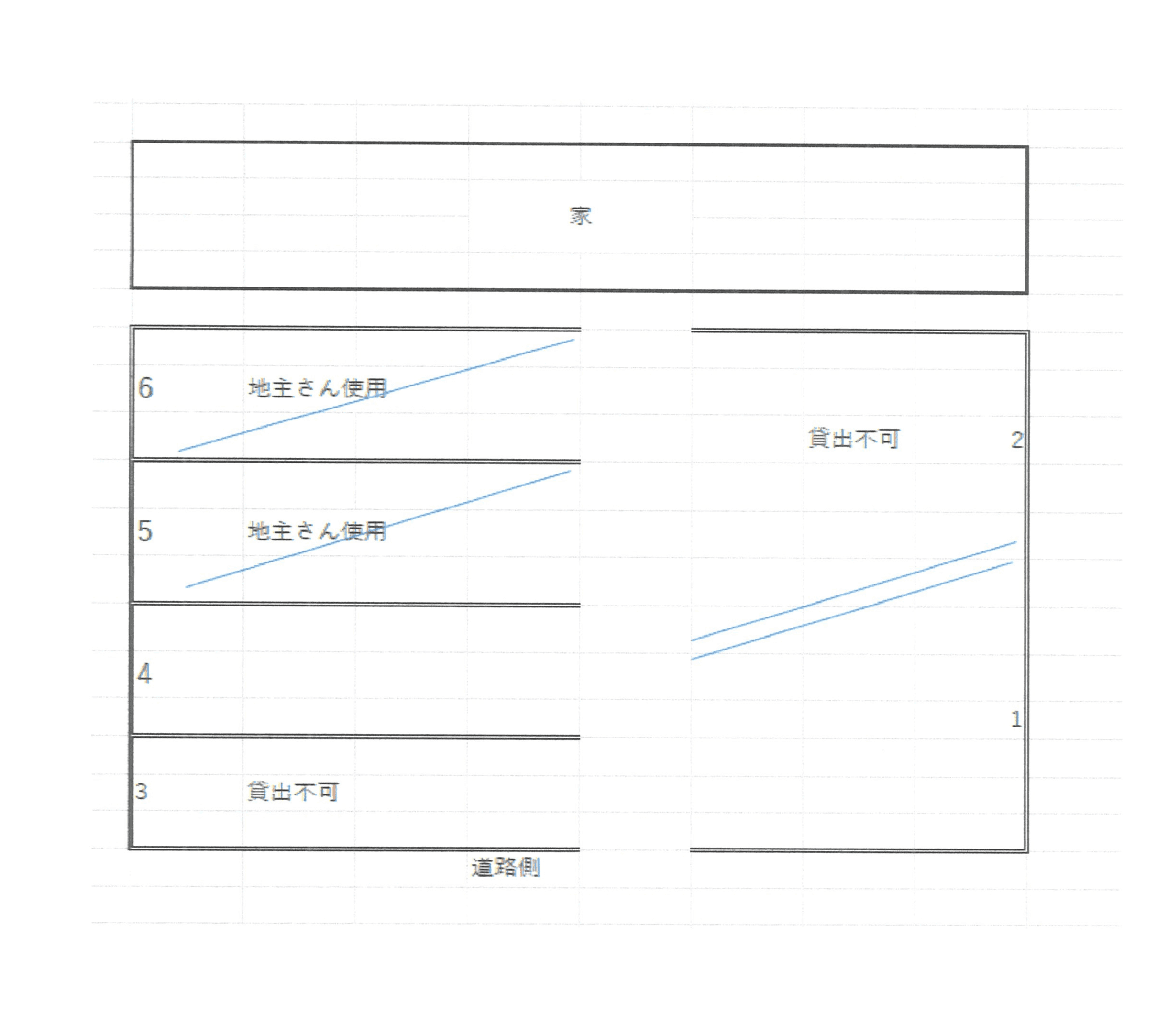 徳永駐車場の駐車配置図