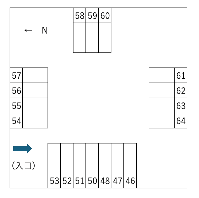 医大前4丁目駐車場の駐車配置図