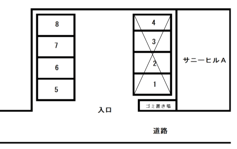 サニーヒル駐車場の駐車配置図