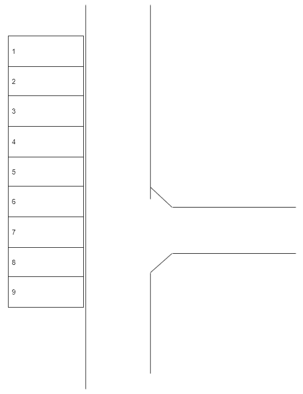 中川パーキングの駐車配置図