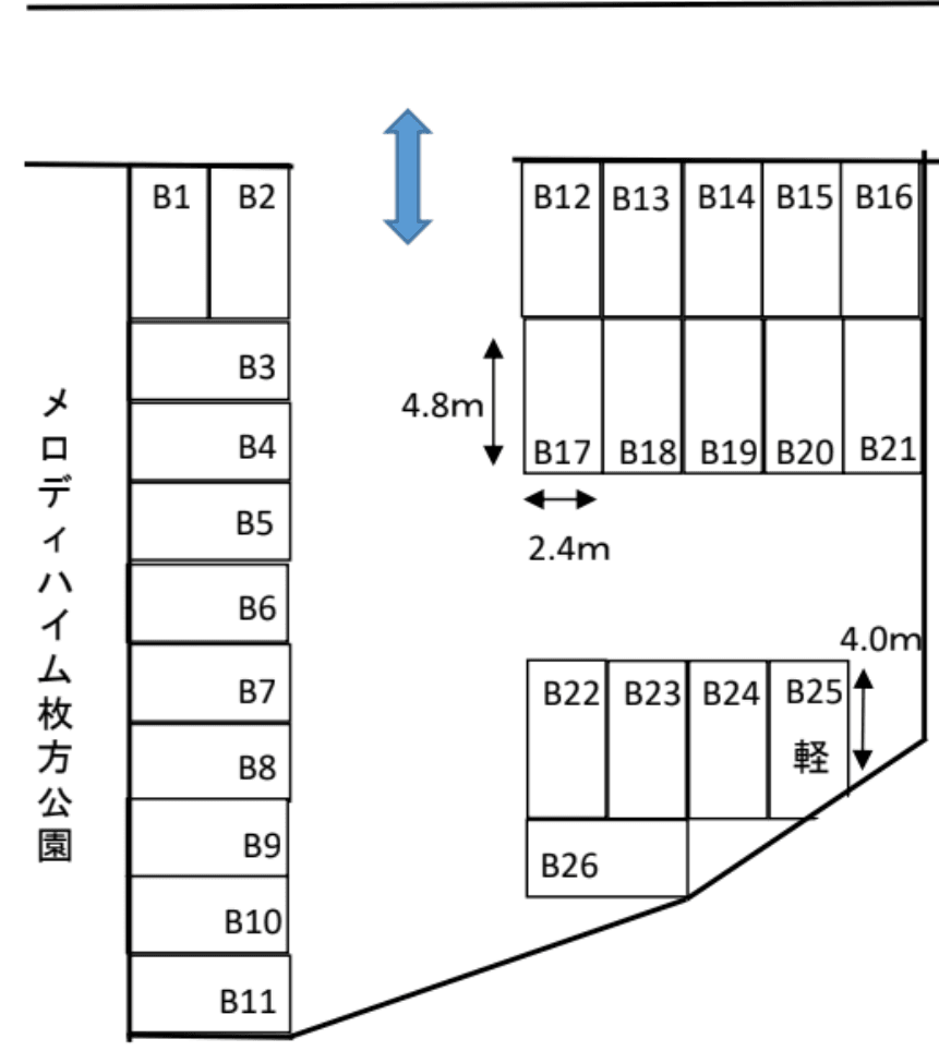 サカエカーパークの駐車配置図