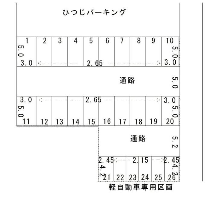 パーキング今成2-10の駐車配置図
