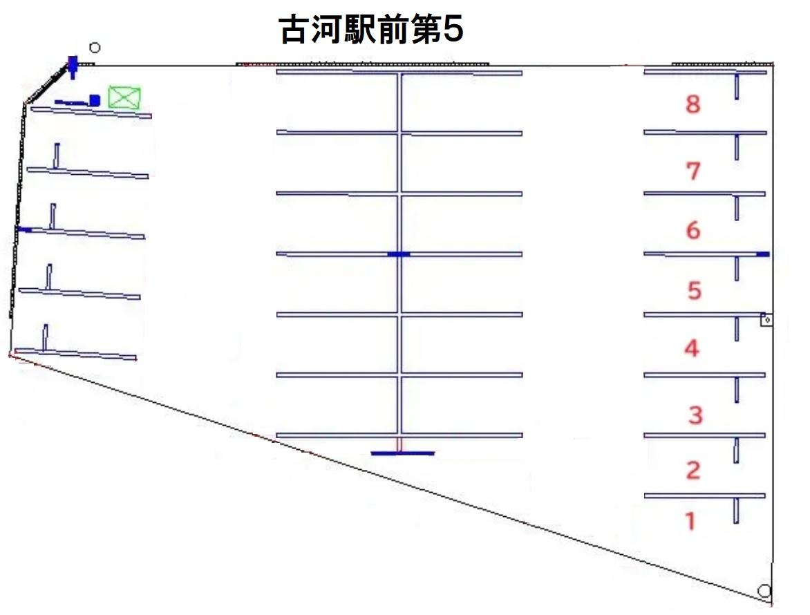 古河駅前第5の駐車配置図