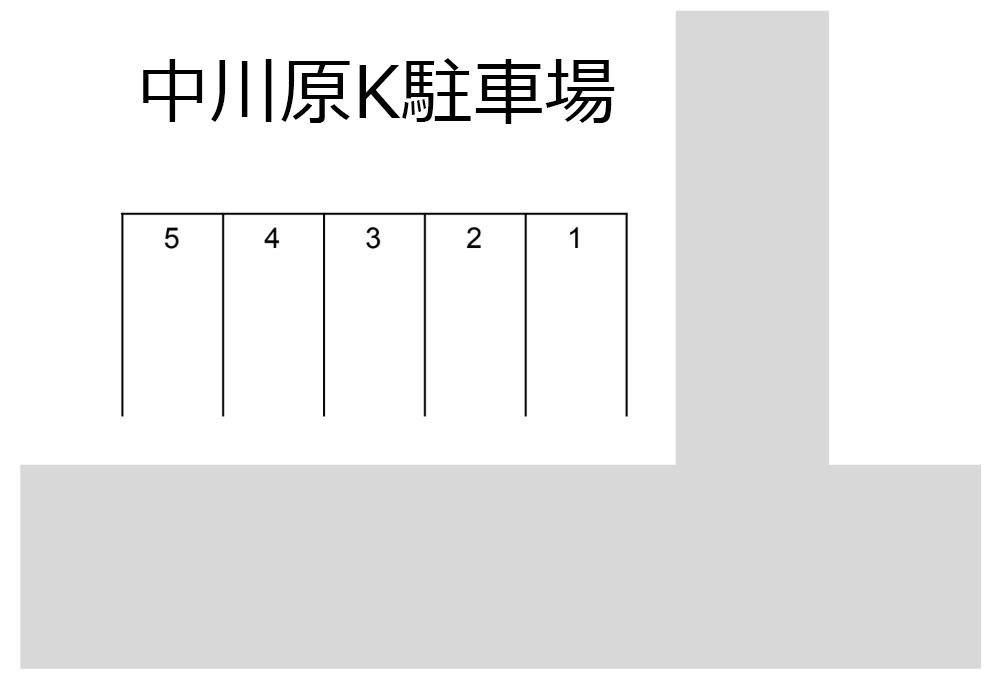 中川原K駐車場の駐車配置図