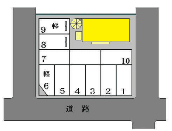 黒澤駐車場の駐車配置図