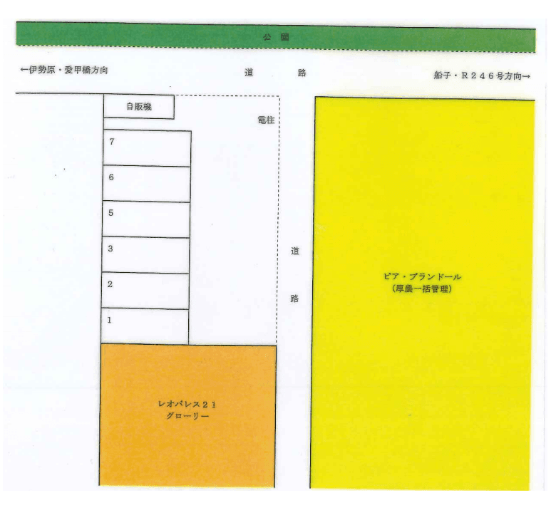 石井駐車場の駐車配置図