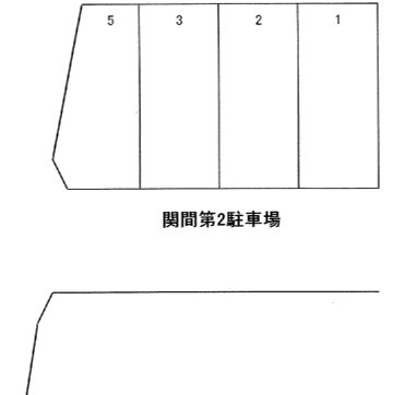関間第2駐車場の駐車配置図