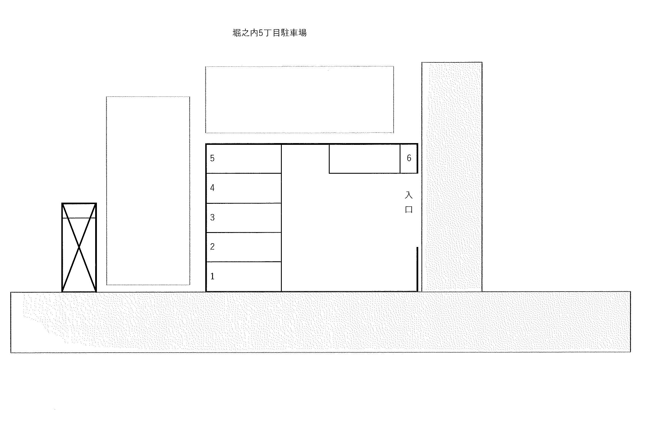 堀之内5丁目駐車場の駐車配置図
