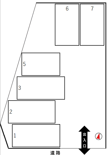 鈴木パーキングの駐車配置図