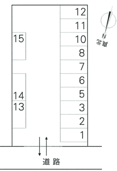 宮田駐車場の駐車配置図