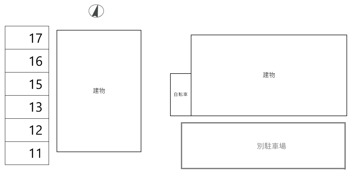 ウィズBパーキングの駐車配置図
