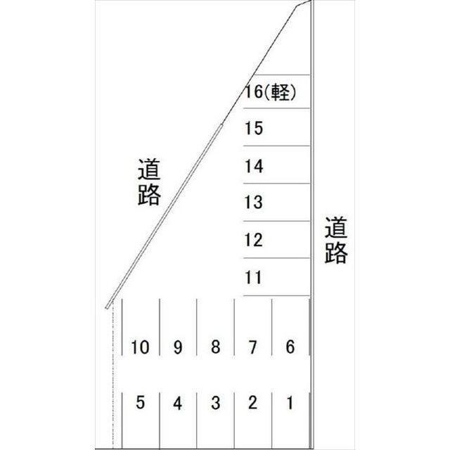 西金沢2丁目前田パーキングの駐車配置図