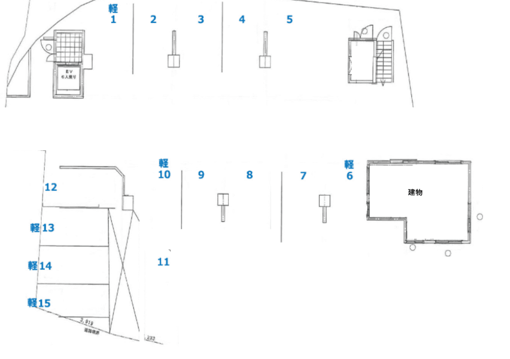 フェニックス大樹の駐車配置図