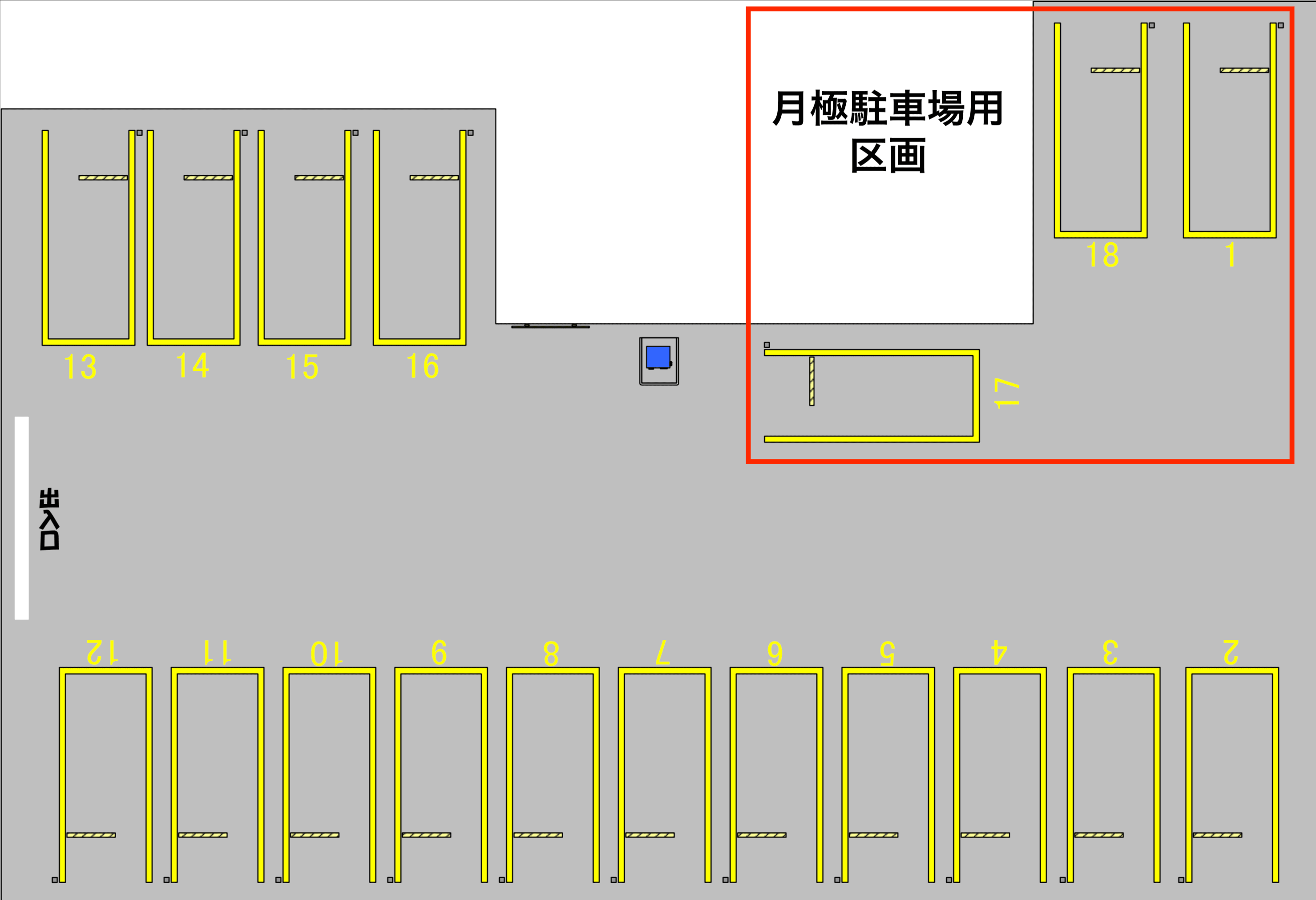 ニチエーパーク中目黒の駐車配置図