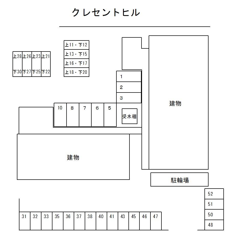 クレセントヒルの駐車配置図