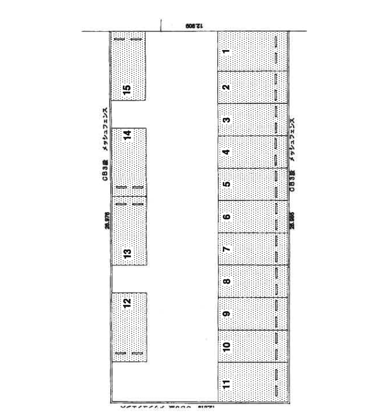 まゆみモータープールの駐車配置図