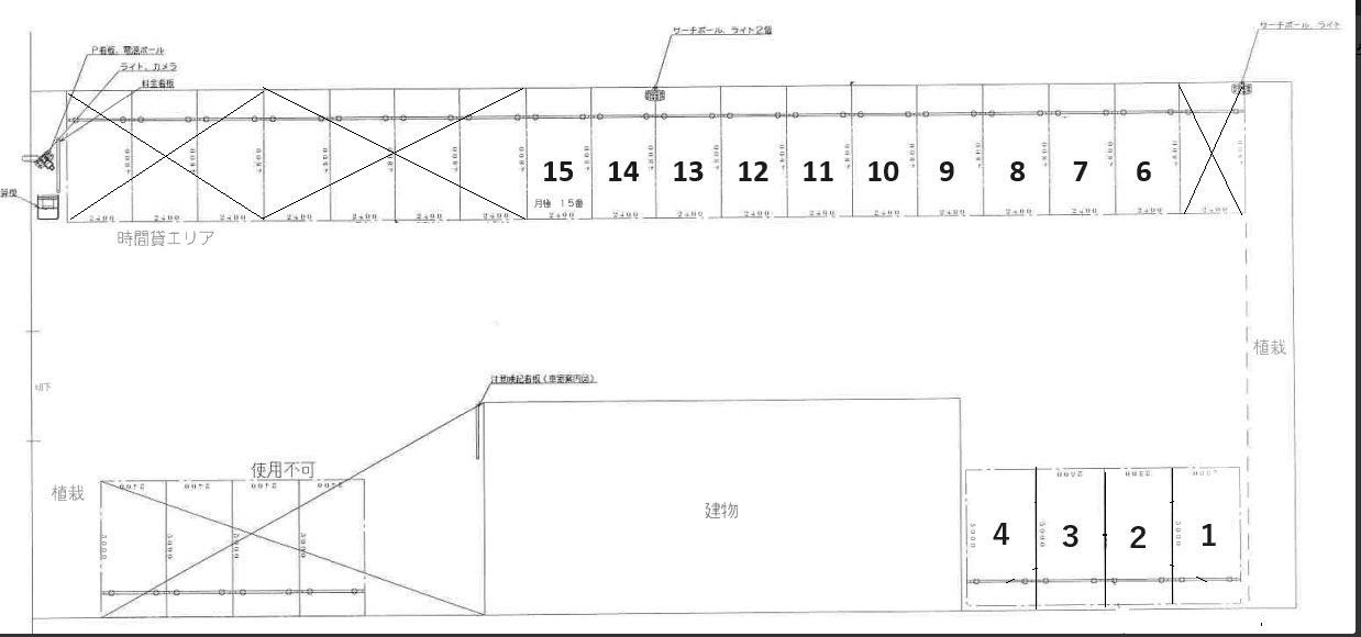 ブレイク×ザ・パーク越谷登戸の駐車配置図