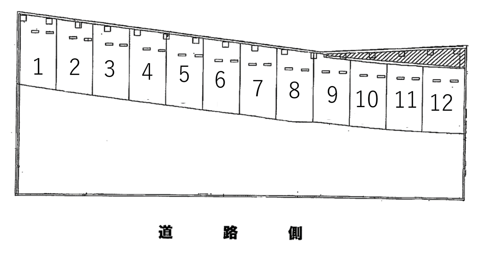 枝光4丁目パーキングの駐車配置図