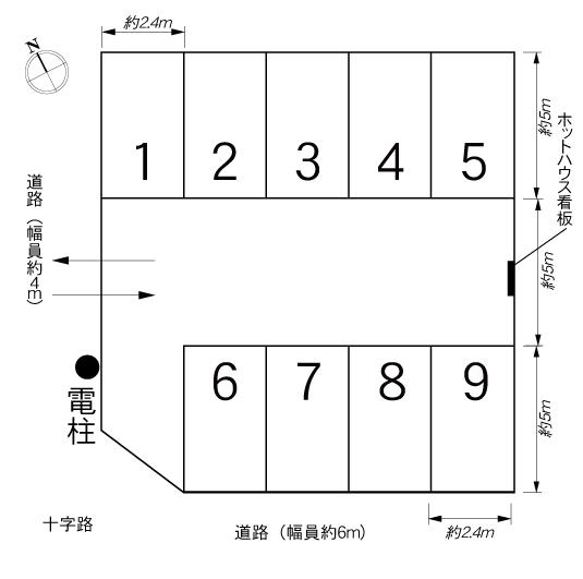 盛岡市茶畑1丁目駐車場の駐車配置図