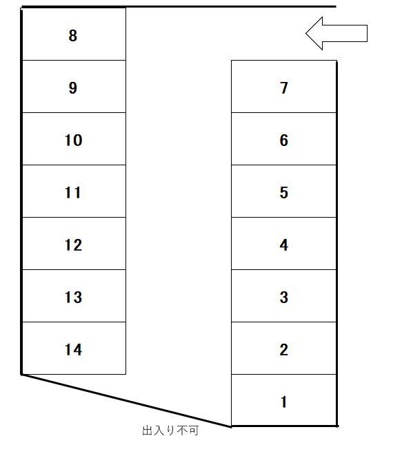 浅野駐車場の駐車配置図