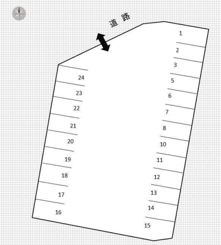 志都呂町535-6駐車場の駐車配置図
