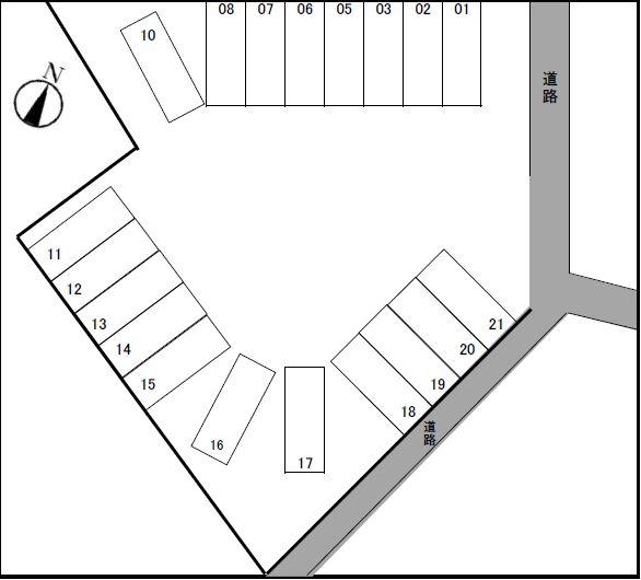 第3立松パークの駐車配置図