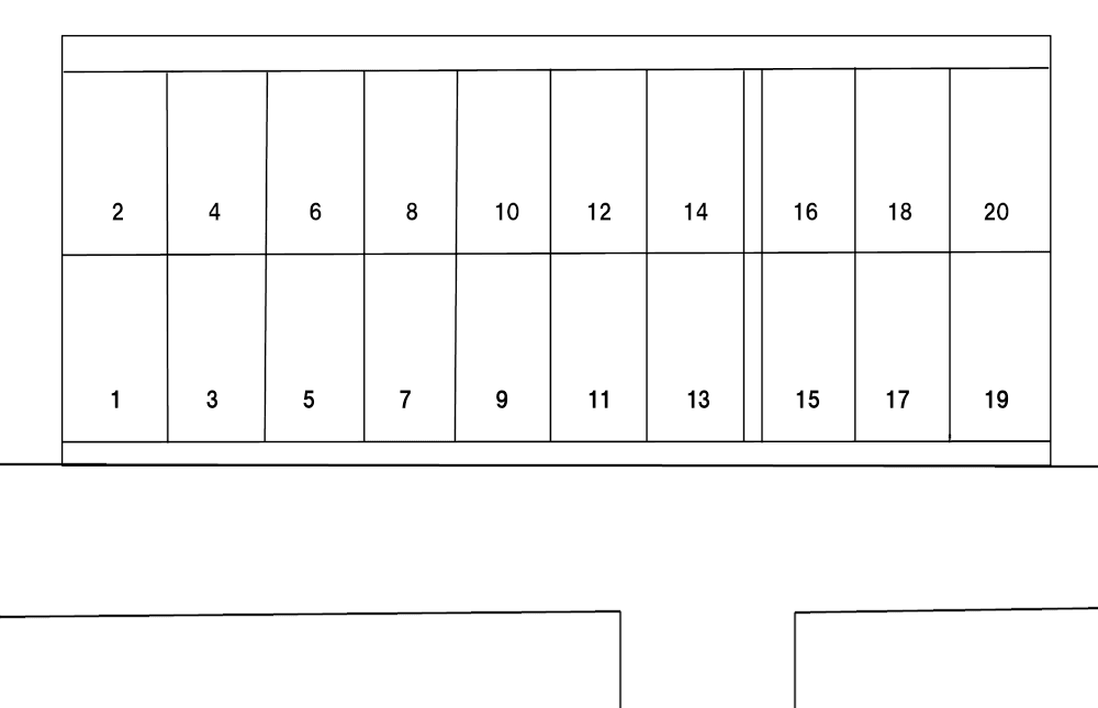 ダイア建設桑名駅前駐車場の駐車配置図