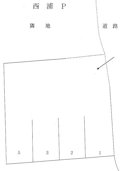 西浦駐車場の駐車配置図
